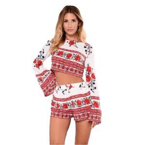 ❤️ FASHION NOVA Floral Blouse Size L